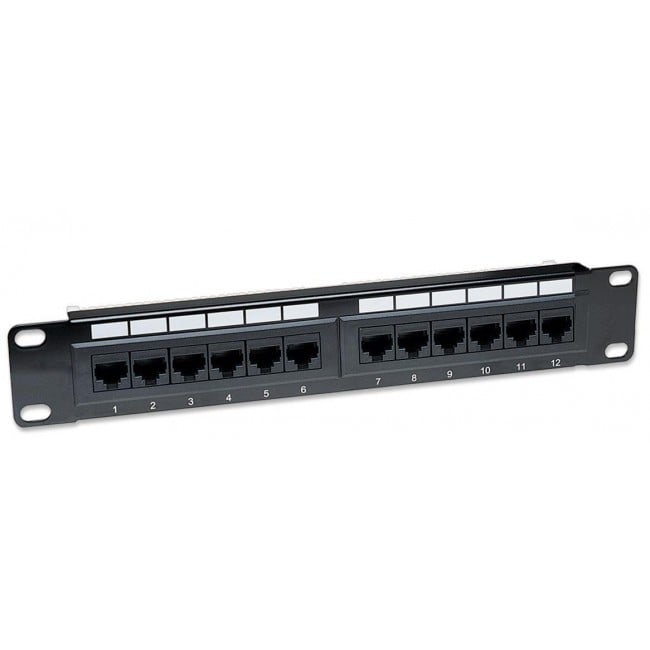 Pannello Patch per rack 10'' 12p UTP Cat.6A - Miniatura 2