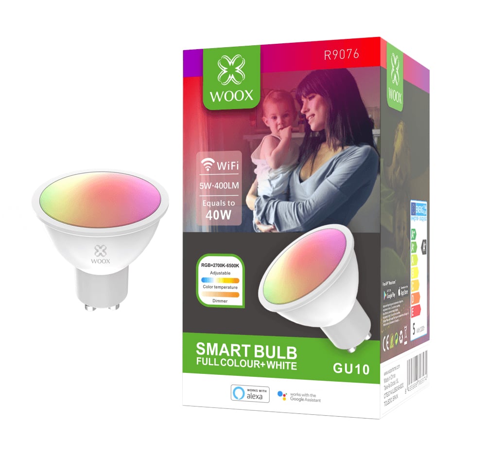 Lampadina LED GU10 400lm Smart Controllo Vocale Alexa, R9076 Classe F - Miniatura 2