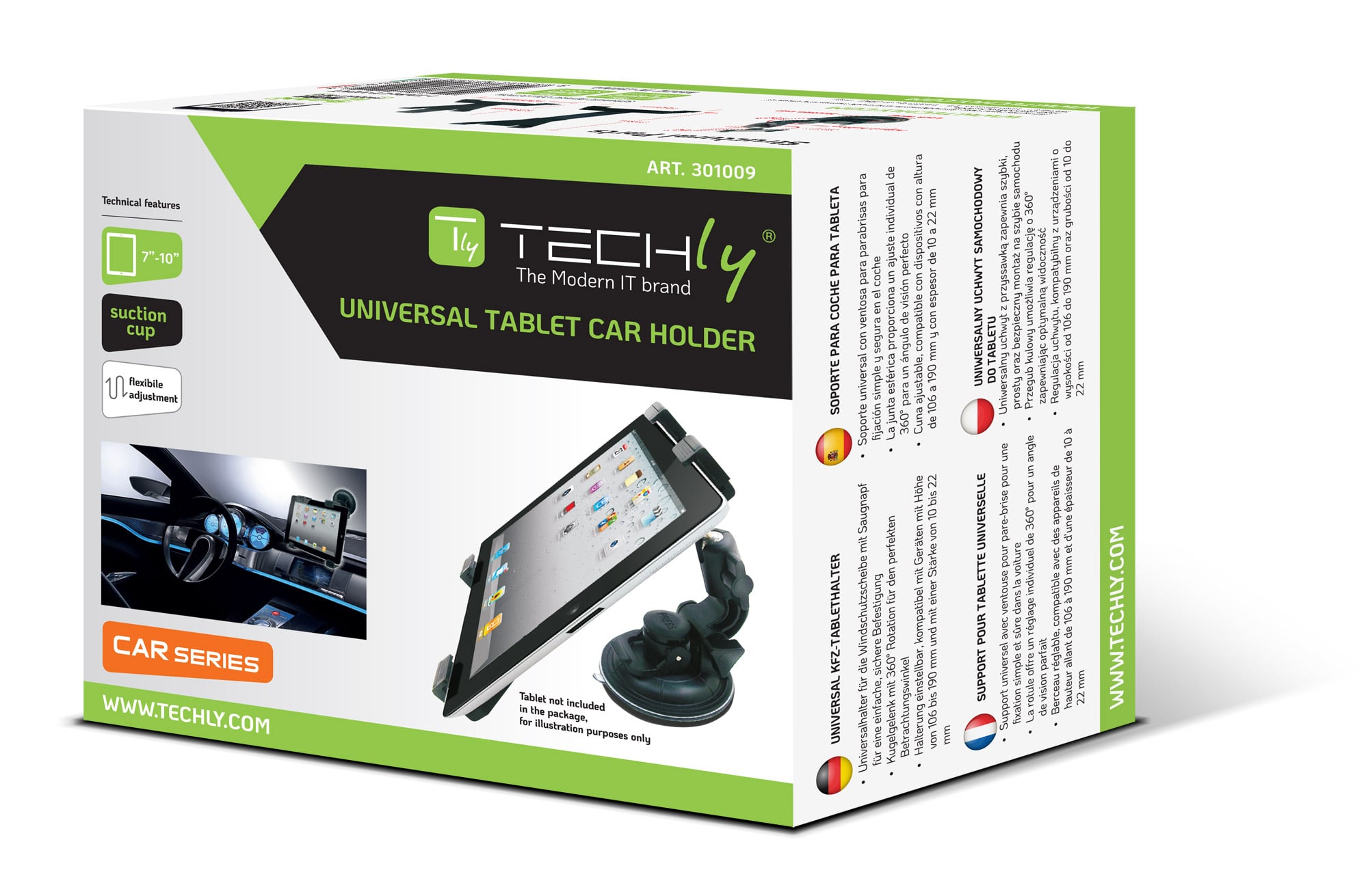 Supporto Universale da Auto con Ventosa per Tablet 7-10.1'' - Miniatura 2