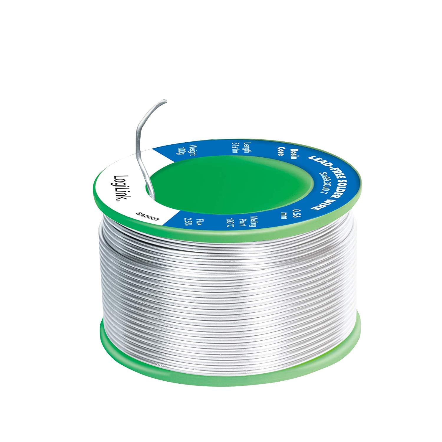 Stagno in Rotolo per Saldatura Senza Piombo Rame 0,7% ø 0,56 mm 100g - Miniatura 2