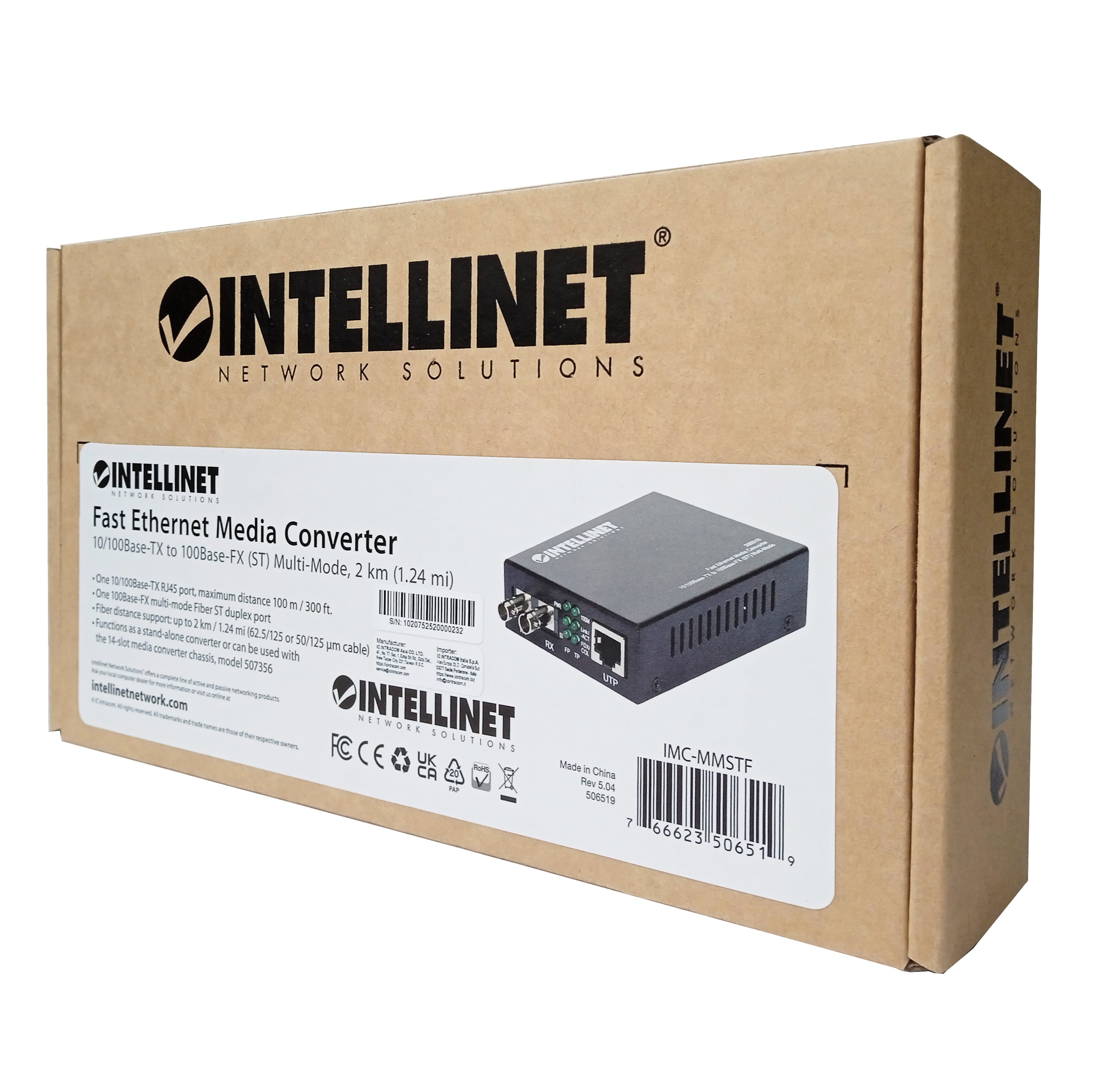 Convertitore RJ45 - Fibra ST 100Base-TX - Miniatura 2