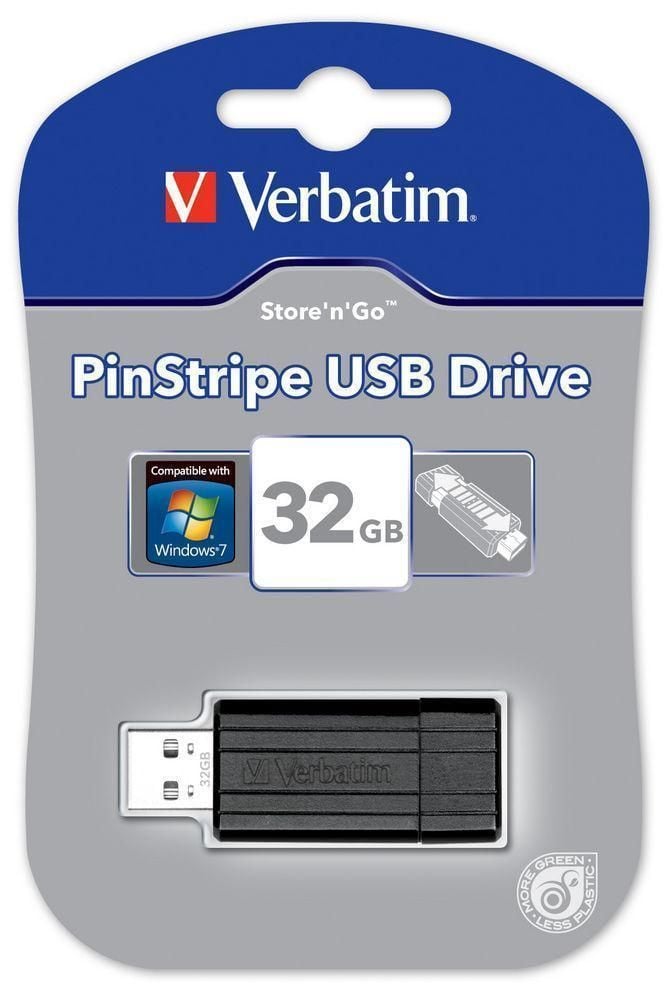 Memoria USB 2.0 PinStripe da 32Gb Colore Nero - Miniatura 2