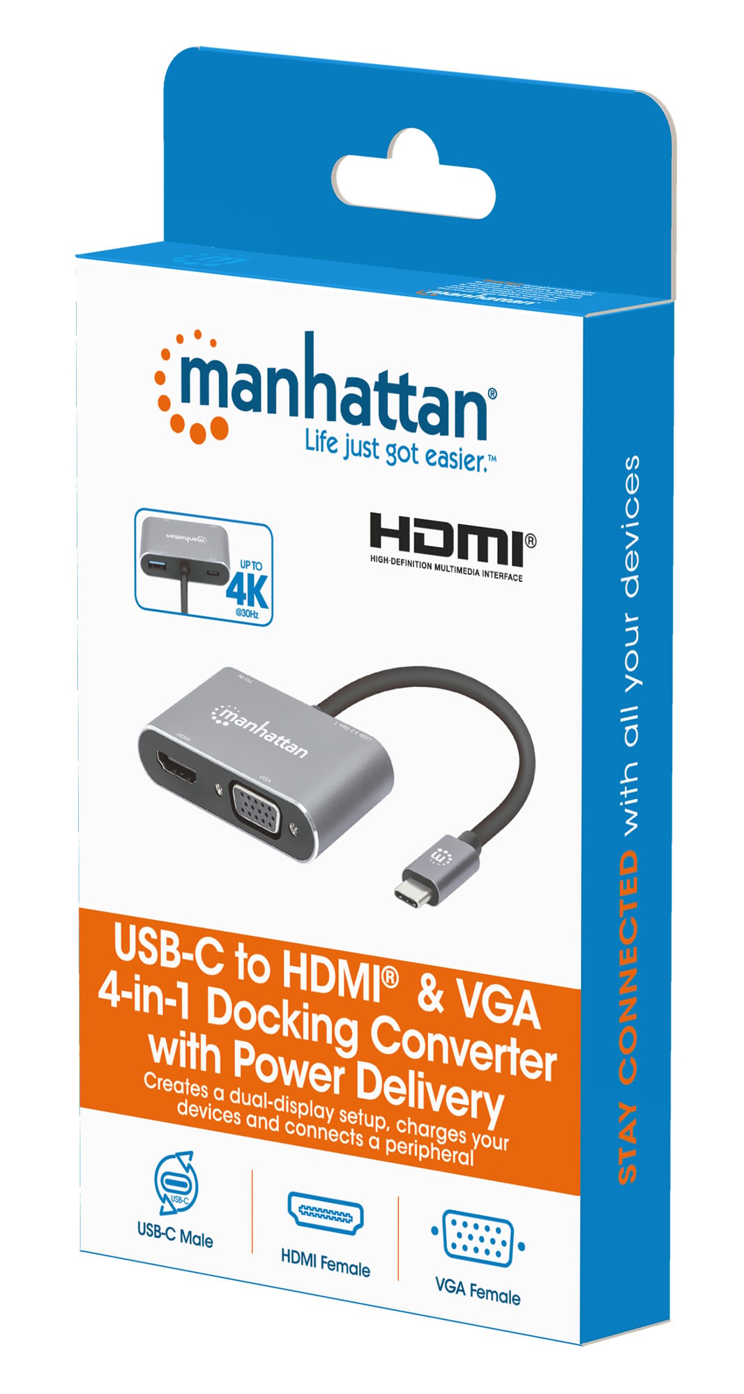 Convertitore USB-C™ a HDMI e VGA 4-in-1 con Power Delivery - Miniatura 2
