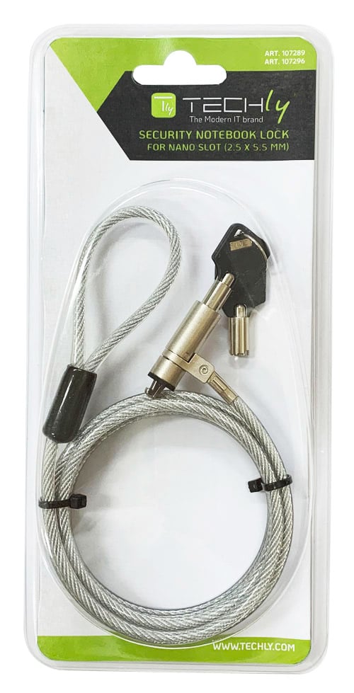 Lucchetto di Sicurezza per Notebook con Chiave, Compatibile Nano Slot (HP e altri marchi) - Miniatura 2