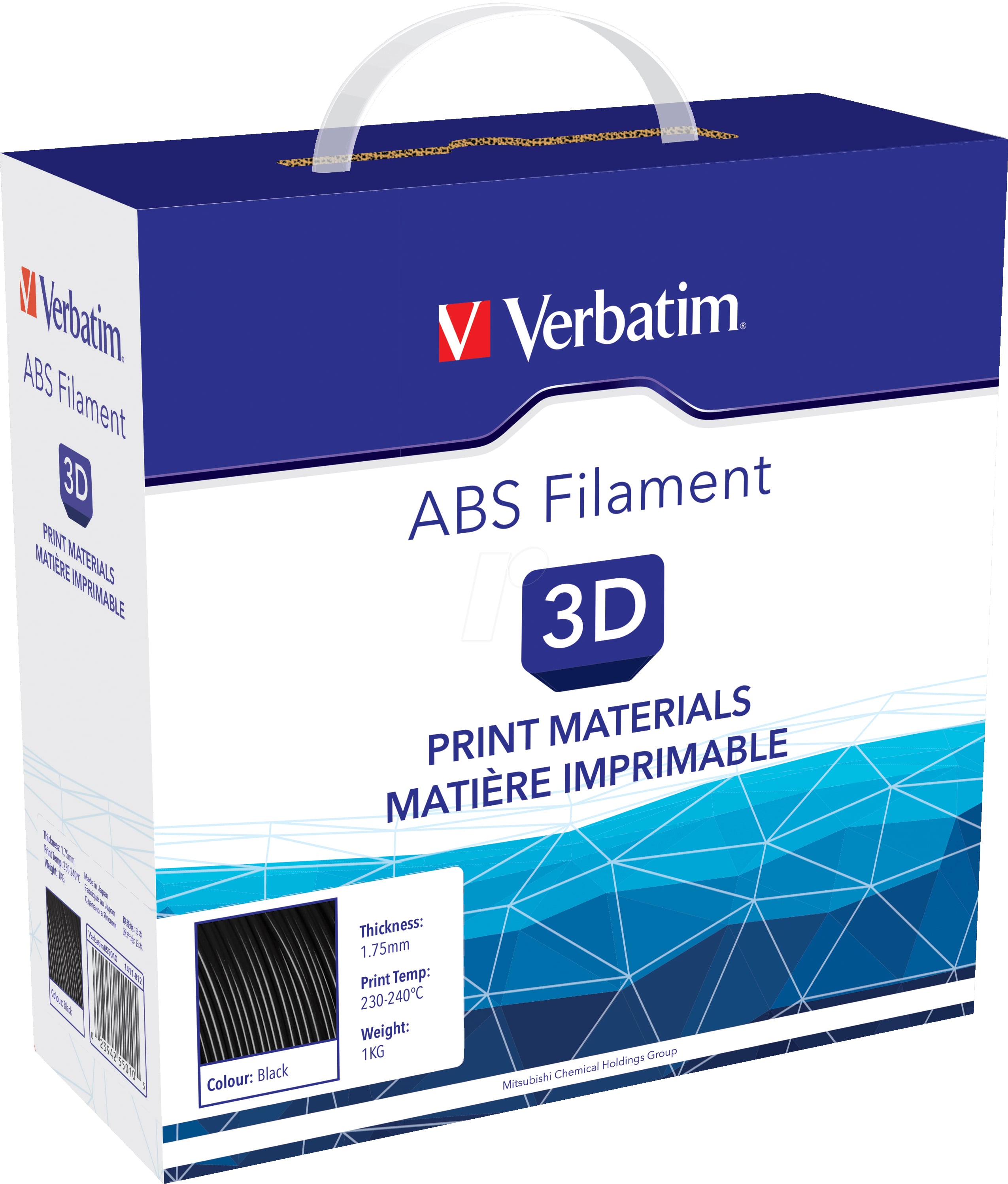 Filamento ABS Stampa 3D 1.75mm 1kg Nero - Miniatura 2