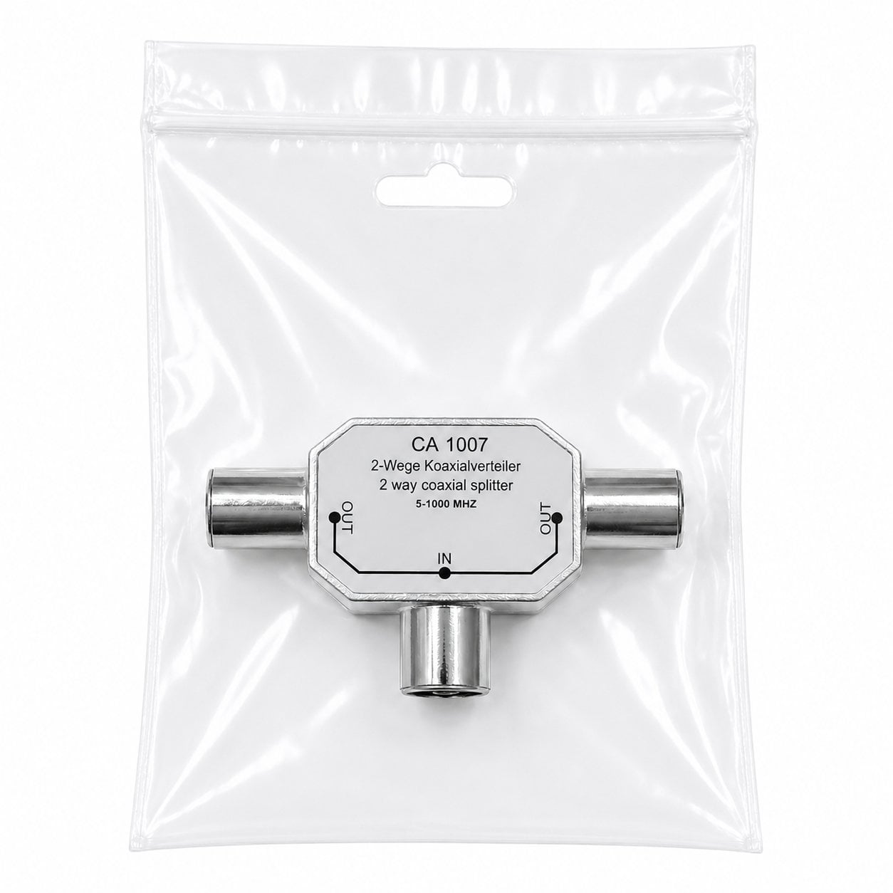 Sdoppiatore per Antenna TV 2 Maschio/Femmina  9.5 mm - Miniatura 2