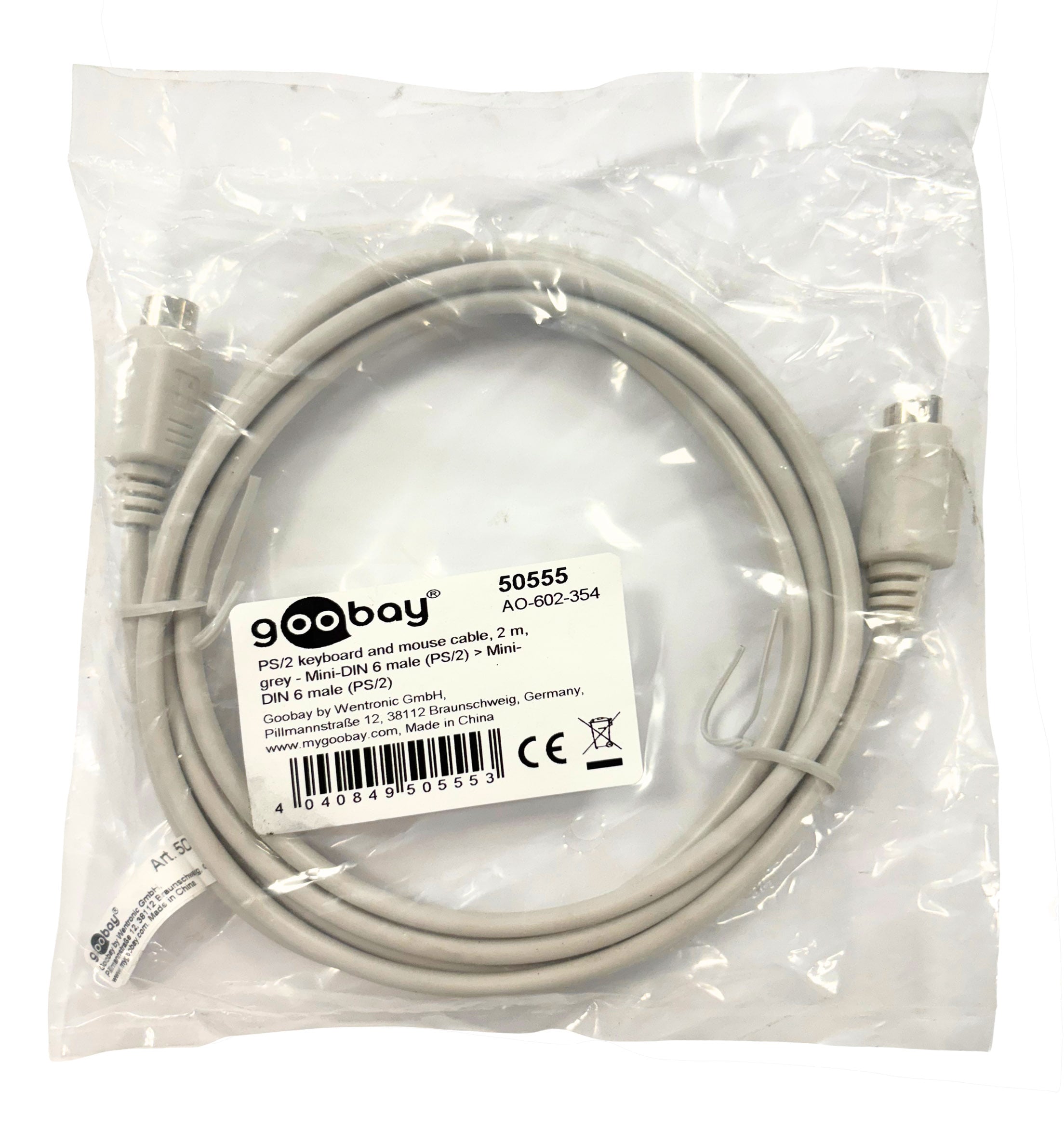 Cavo prolunga tastiera PS/2 M/M 2m diritto - Miniatura 2