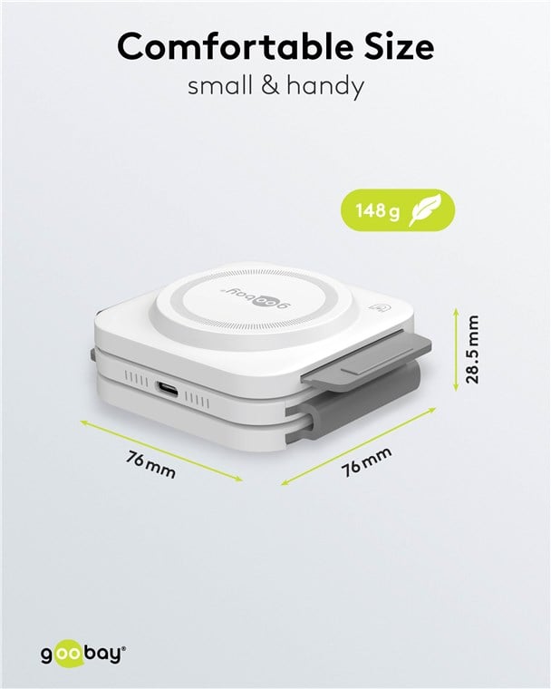 Caricatore Qi Wireless Caricabatterie 3in1 Stazione di Ricarica Pieghevole 15W - Miniatura 2