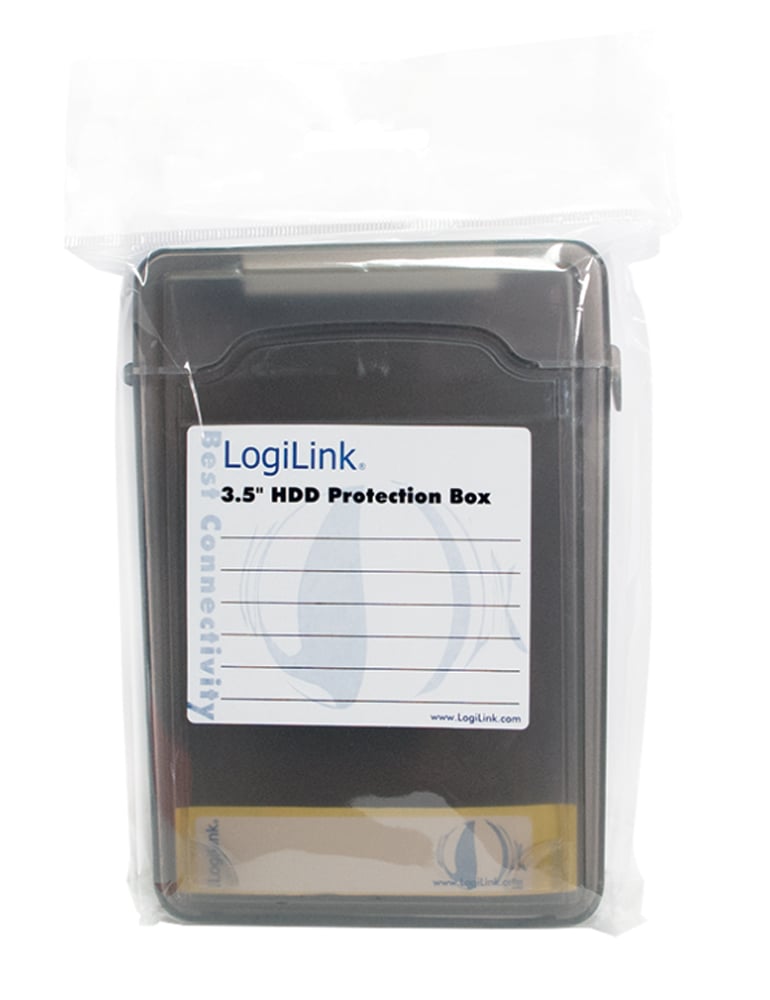 Scatola di Protezione per 1 HDD 3,5'' Nero Trasparente - Miniatura 2