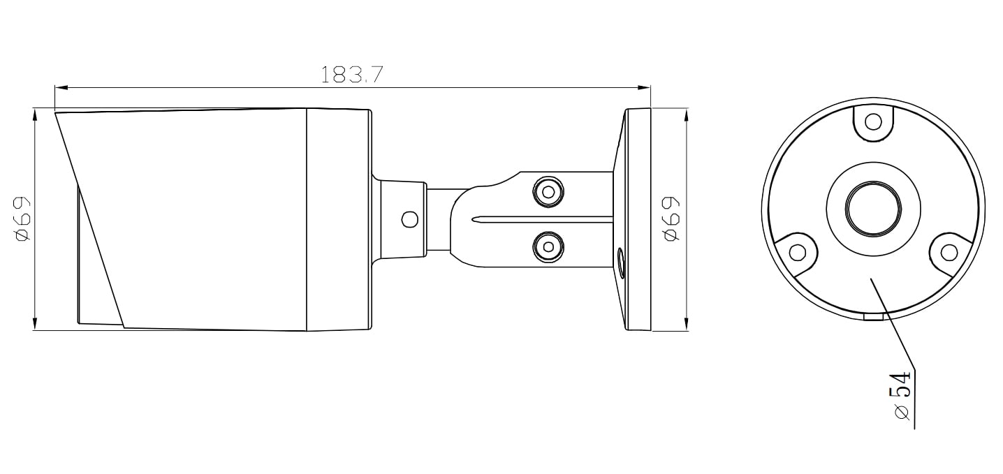 Telecamera IP Bullet IR H.265 da 5MP Rilevamento Basato su AI, DGM5106SVAT - Miniatura 2