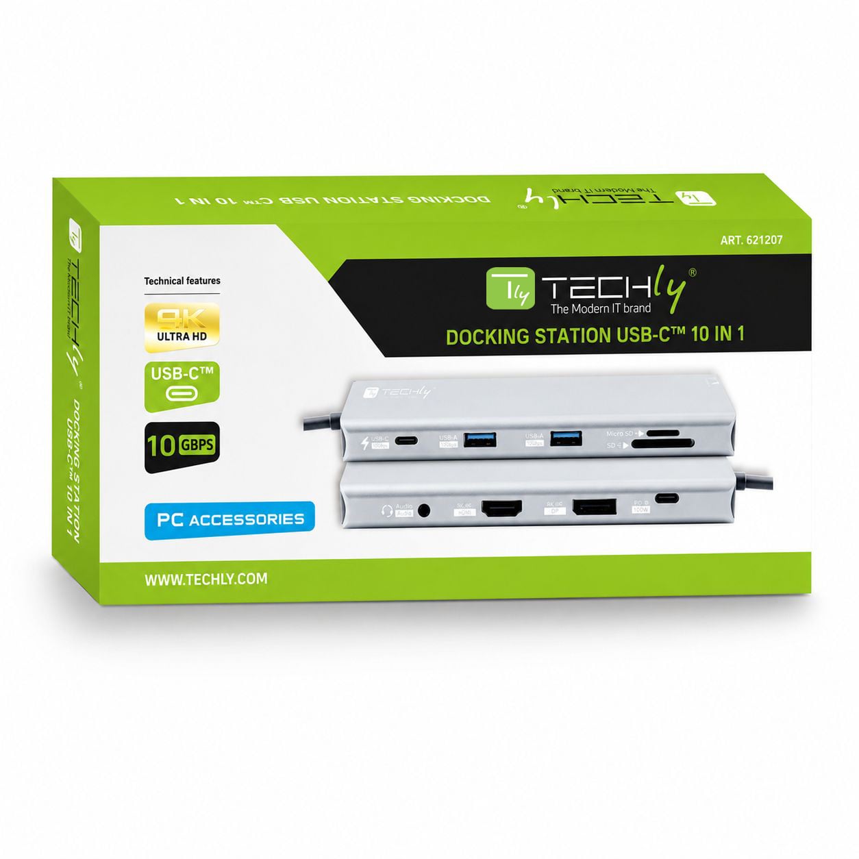 Docking Station 10 in 1 USB-C™ USB HDMI DP Lettore SD/TF RJ45 2.5G/PD Hub Multiporta - Miniatura 2
