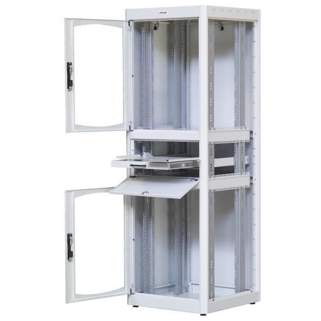 Armadio Rack 19'' 600x800 38U con Ripiano Tastiera Grigio - Miniatura 2