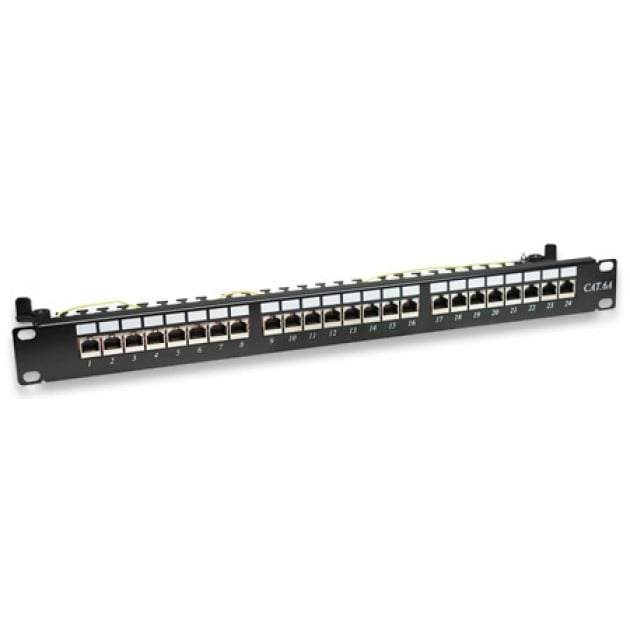 Pannello Patch STP 24 Posti RJ45 cat. 6A - Miniatura 2