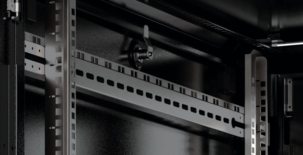 Armadio Server Rack 19'' 600x1000 12 Unità Nero da sotto-scrivania serie Evolution - Miniatura 2