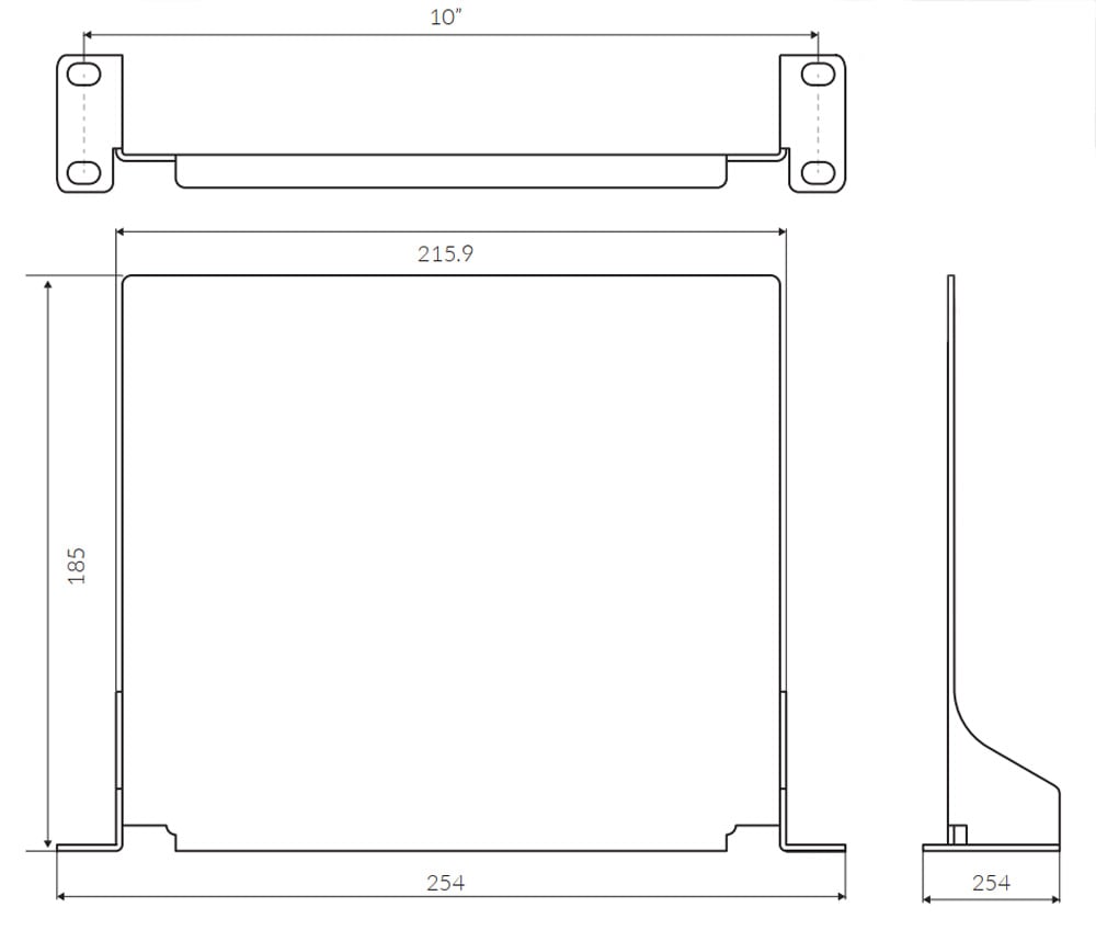 Mensola per Armadio Rack 10'' Grigio - Miniatura 2