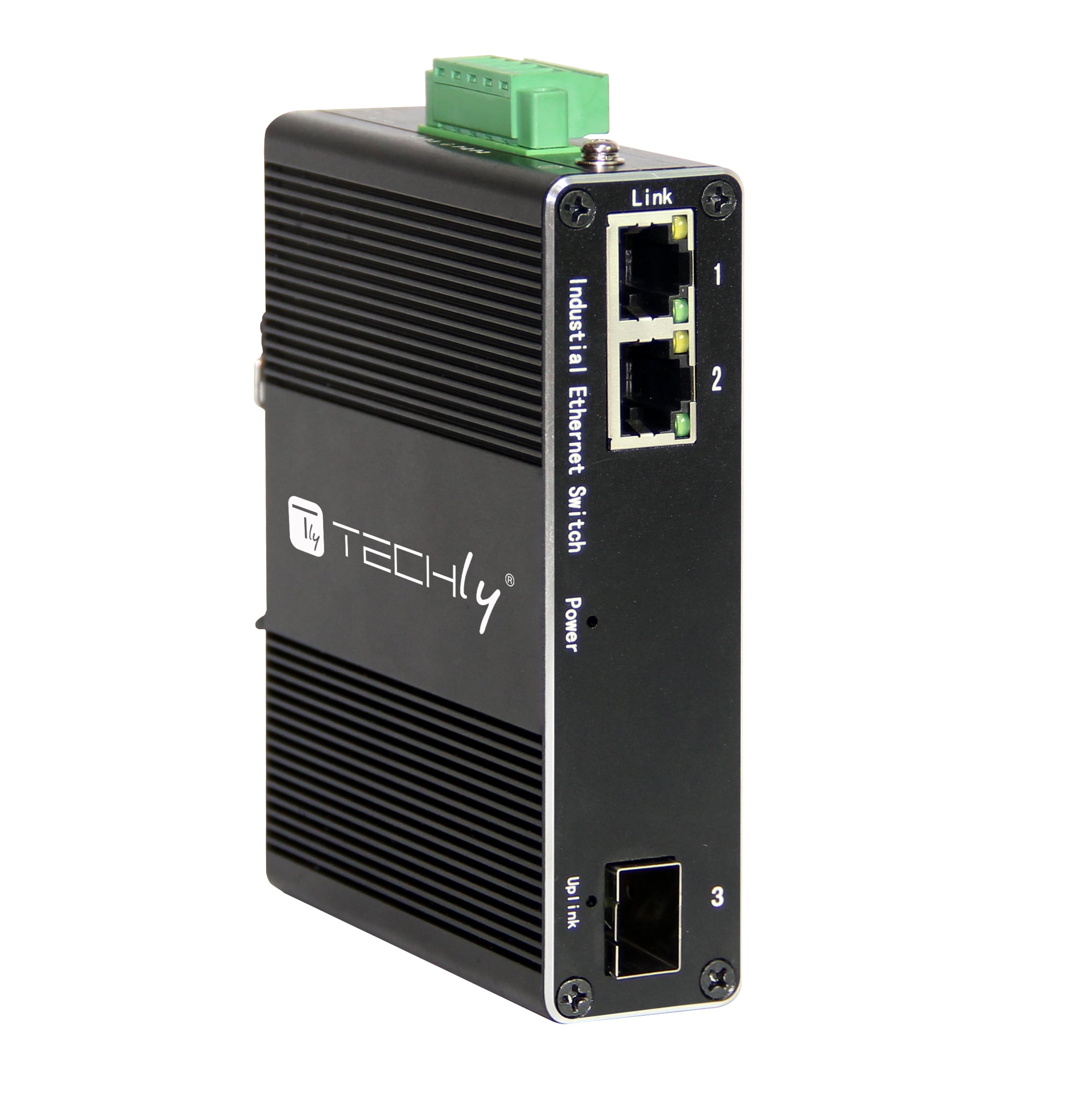Convertitore Ethernet Industriale Gigabit 2 porte RJ45 a 1 porta SFP Non Gestito - Immagine 1