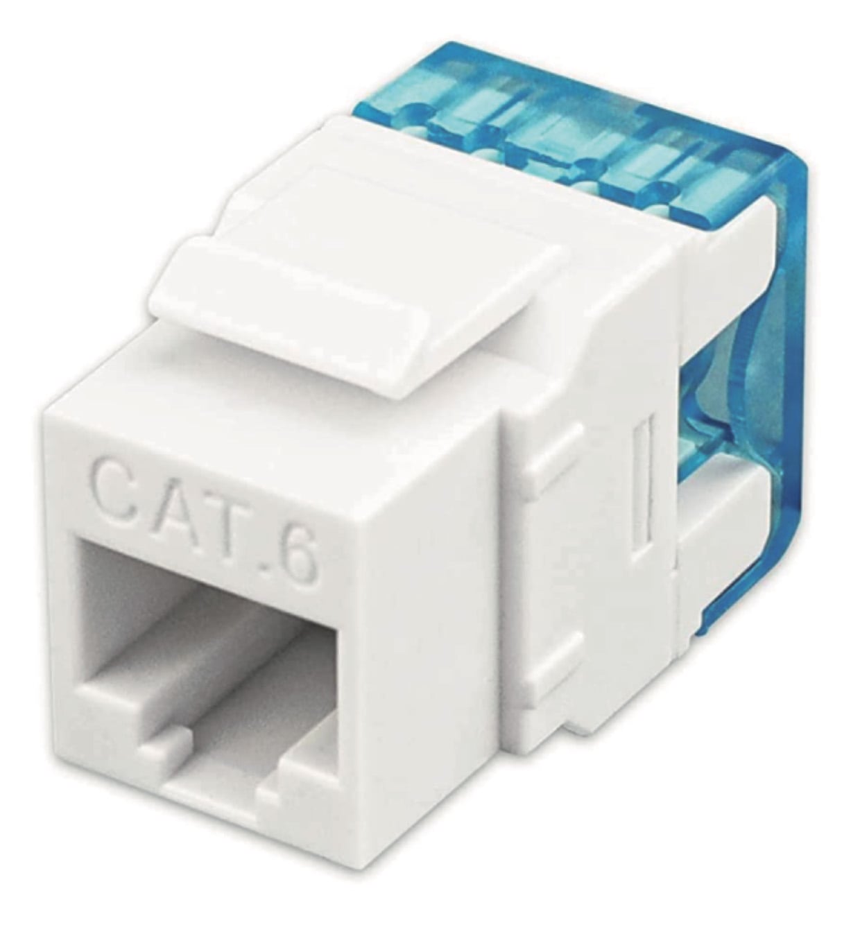 Frutto Keystone RJ45 UTP Cat.6 180° Bianco - Immagine 1