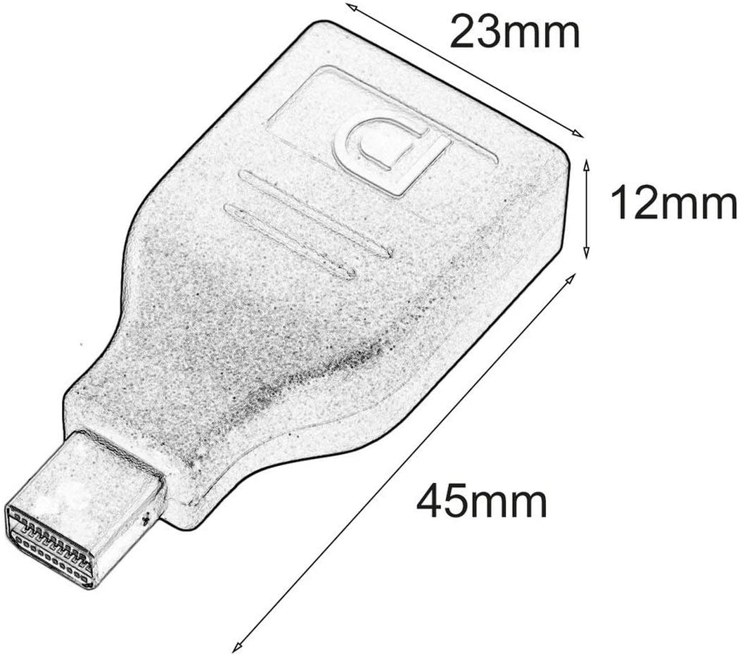 Adattatore Mini DisplayPort M (Thunderbolt)/DisplayPort F 4K Nero - Miniatura 3