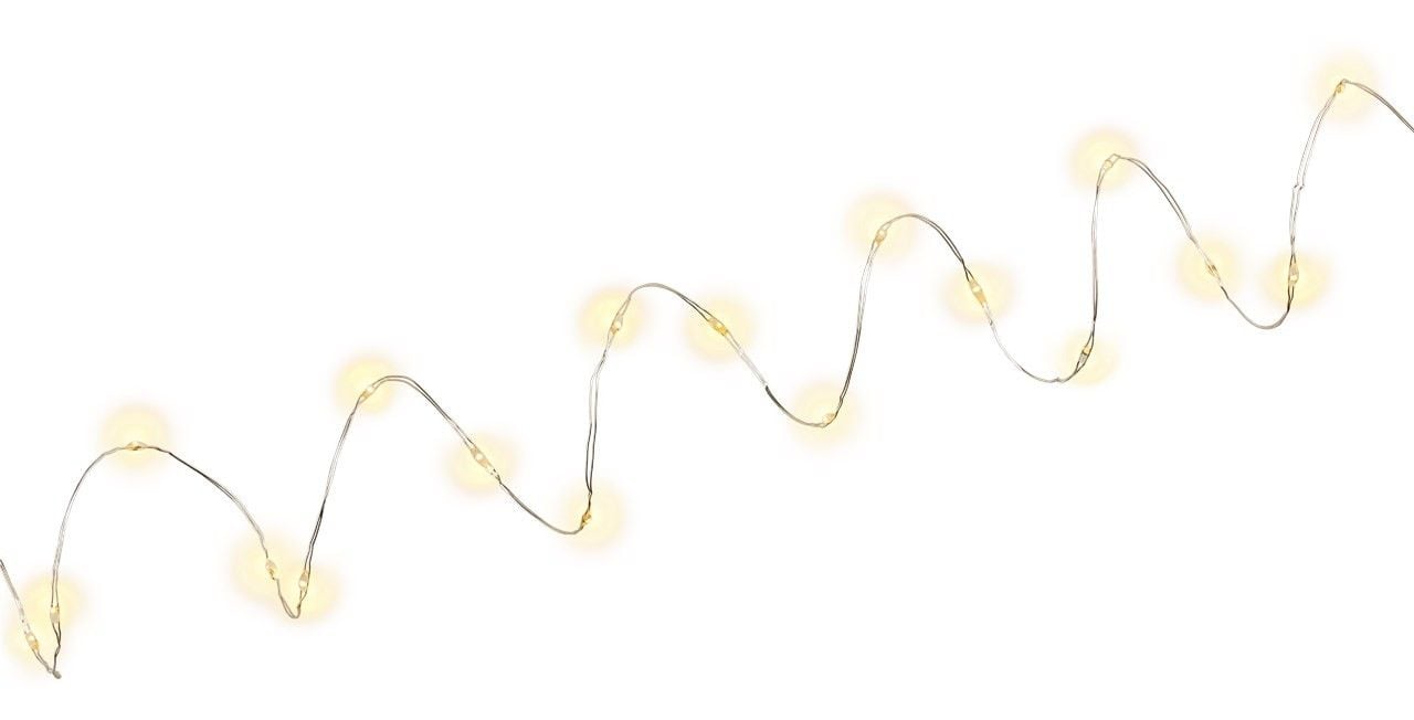 Luci Natalizie da Interno 20 LED a Filo Argentato con Timer A++ - Miniatura 3