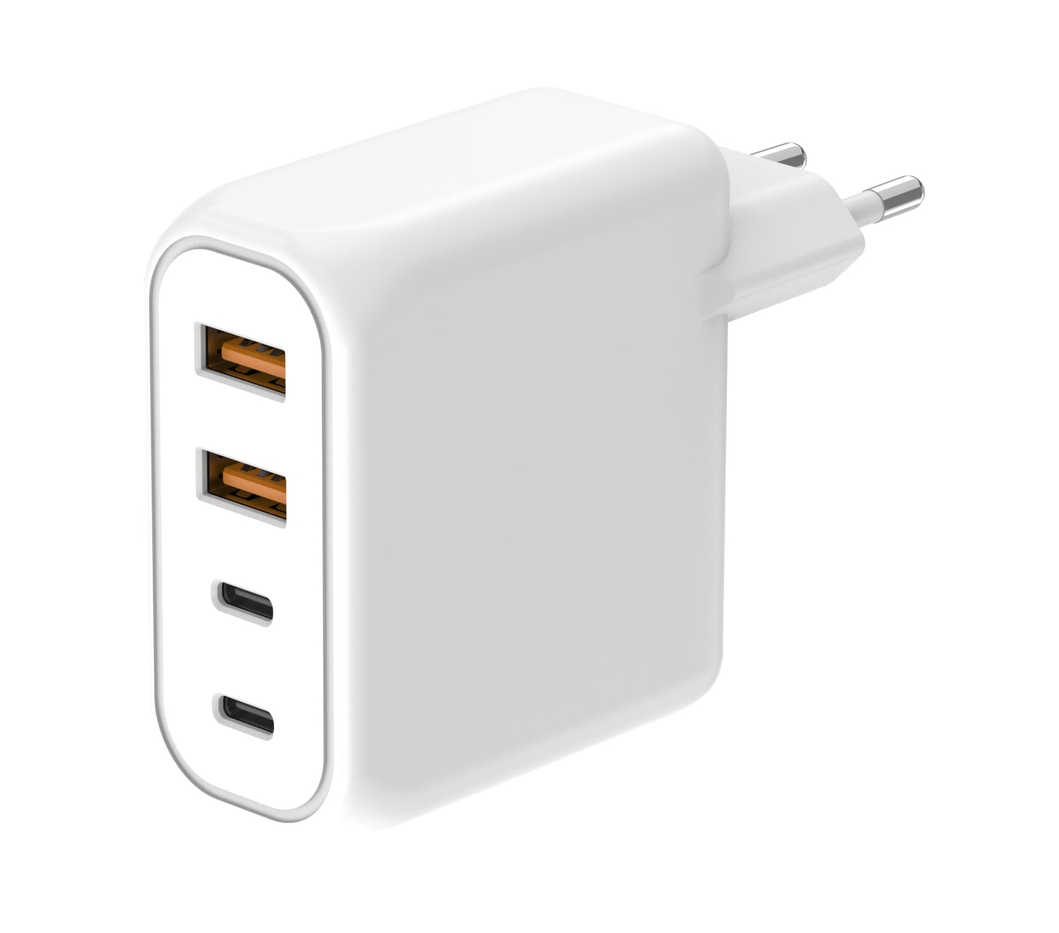 Caricatore Alimentatore 2 Porte USB-C™ e 2 Porte USB-A da Muro 100W per Smartphone o Tablet - Miniatura 3