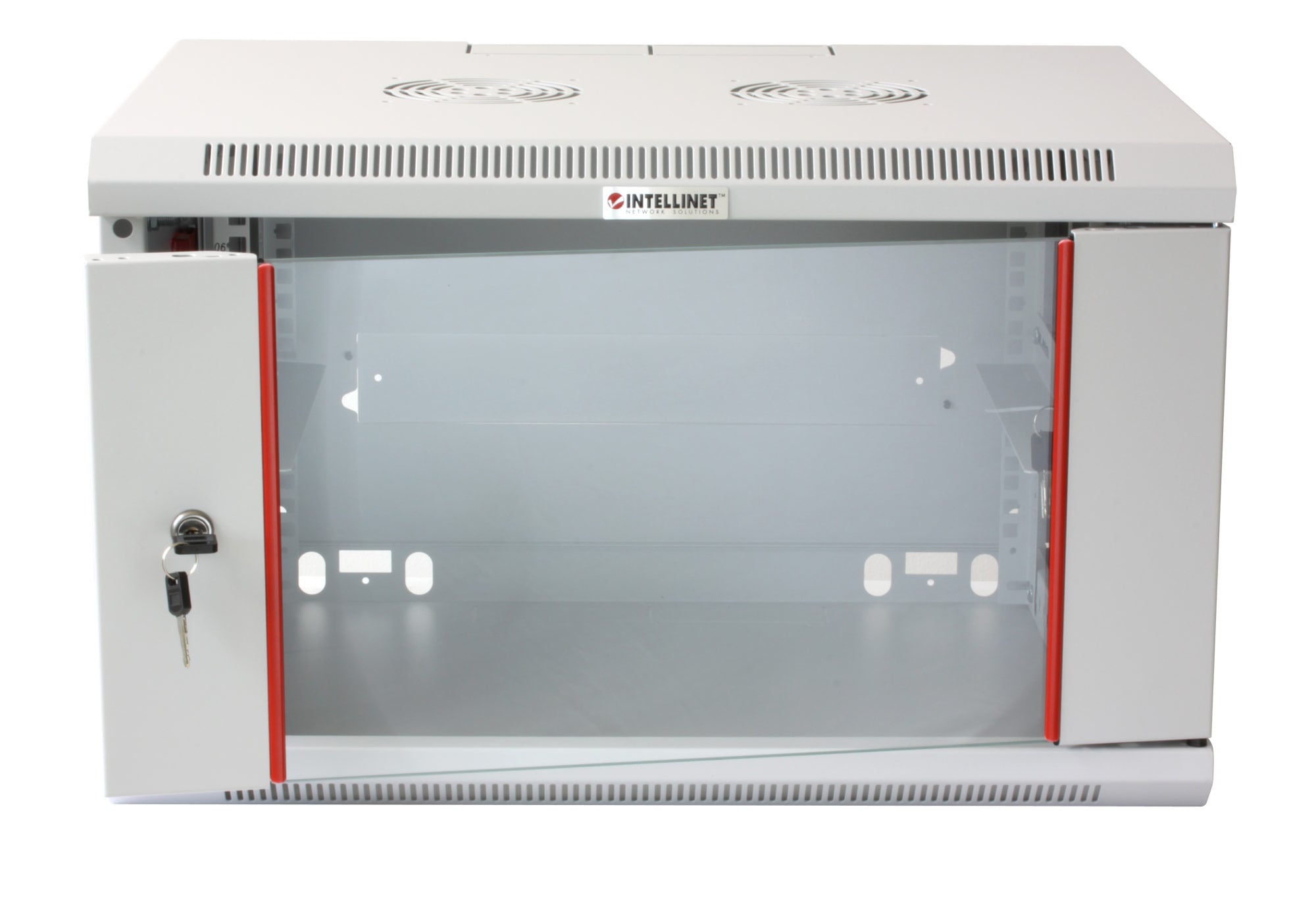 Armadio Rack 19'' a muro 6 unità sezione unica prof. 600mm Grigio - Miniatura 3