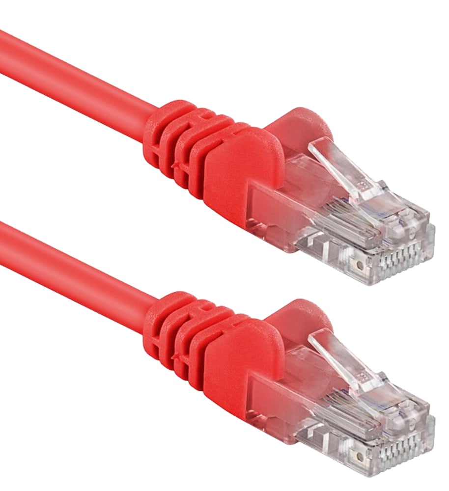 Cavo di rete Patch in Rame Cat. 6A Rosso UTP 0,5 m - Miniatura 3