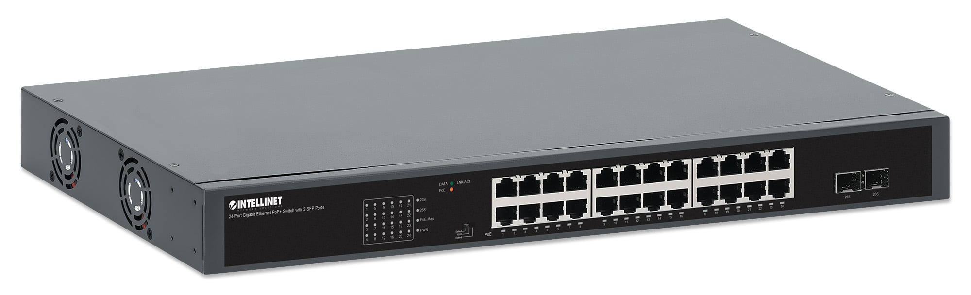 Gigabit Ethernet Switch 24-Porte PoE+ con 2 porte SFP - Miniatura 3