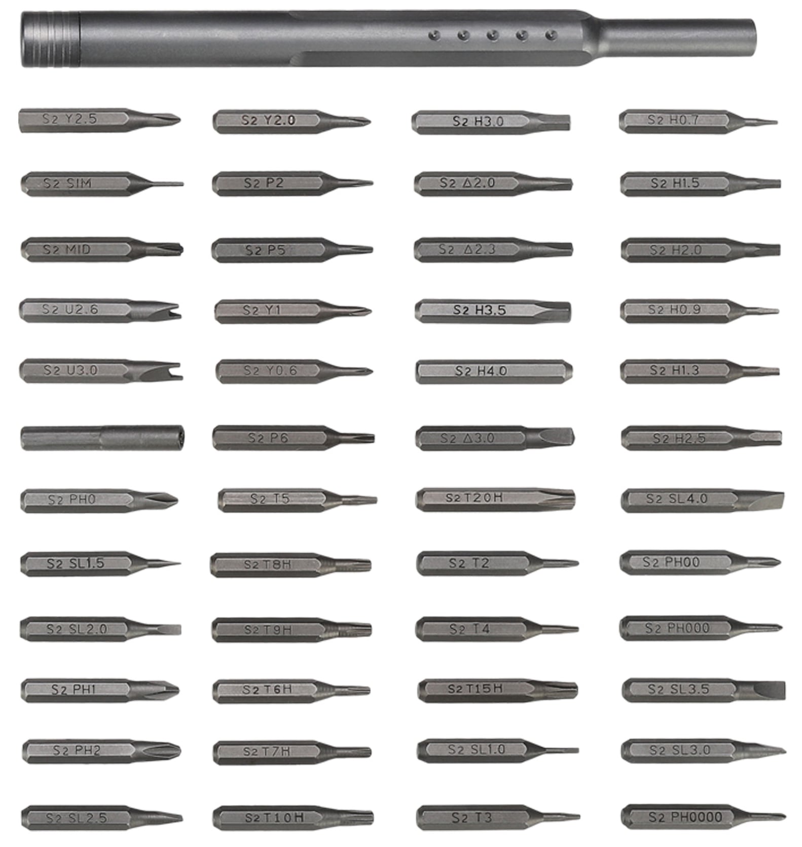Set Astuccio in Alluminio Cacciavite di Precisione a 48 Punte Intercambiabili - Miniatura 3