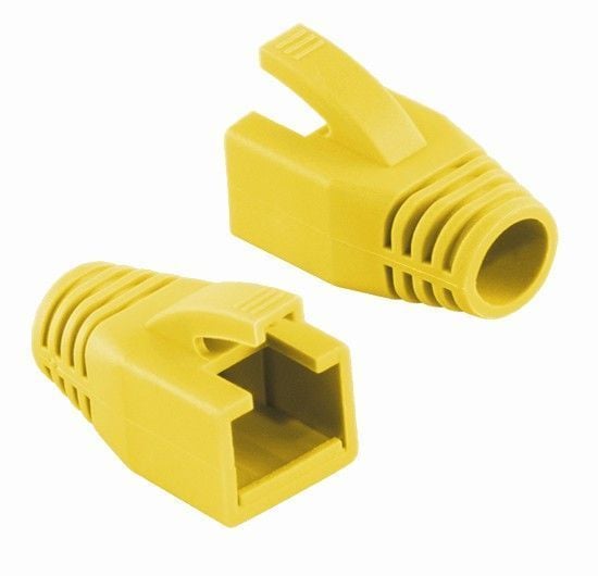 Copriconnettore per Plug RJ45 Cat.6 8mm Giallo - Miniatura 3