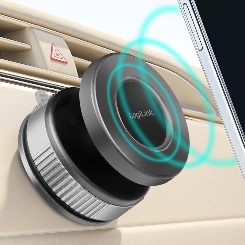 Supporto Magnetico per Smartphone con Chiusura a Rotazione e Ventosa, Nero/Bronzo - Miniatura 3