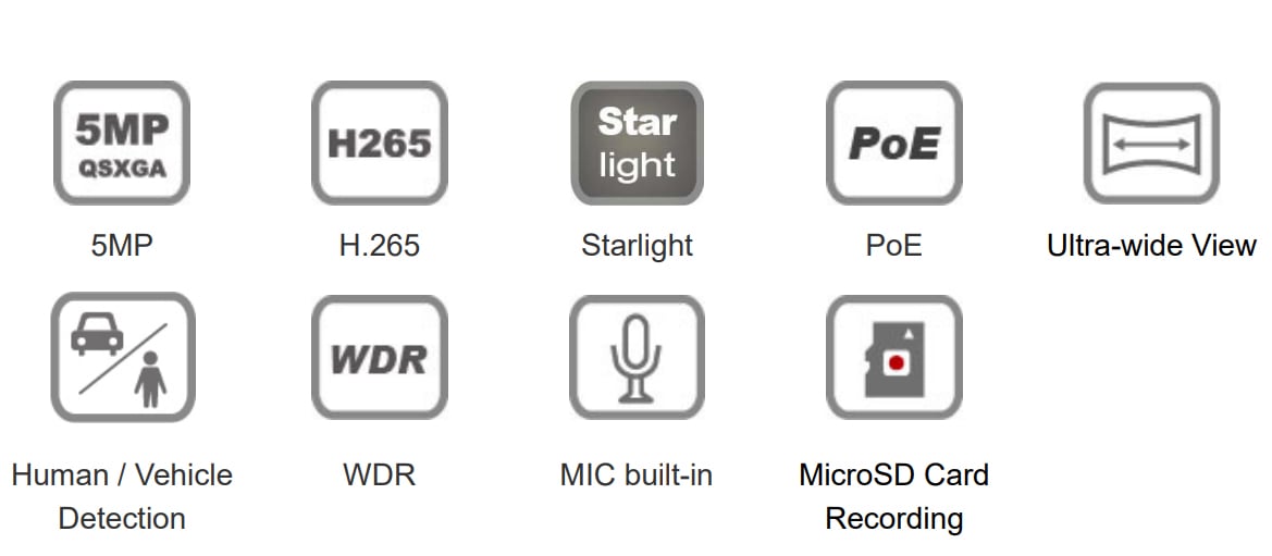 Telecamera IP Dome H.265 IR da 5 MP Starlight Rilevamento Basato su AI, DGM5216SVATP - Miniatura 3