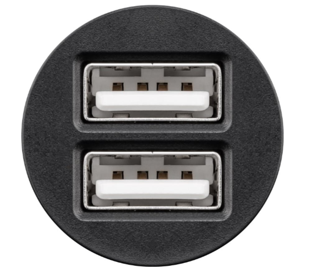 Caricatore Compatto da Auto 2 porte USB max.24W/4.8A Nero - Miniatura 3