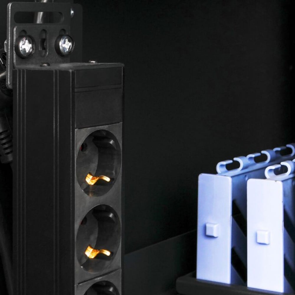 Kit Set 50 Viti 50 Dadi e 50 Rondelle per Montaggio Rack Nero - Miniatura 3