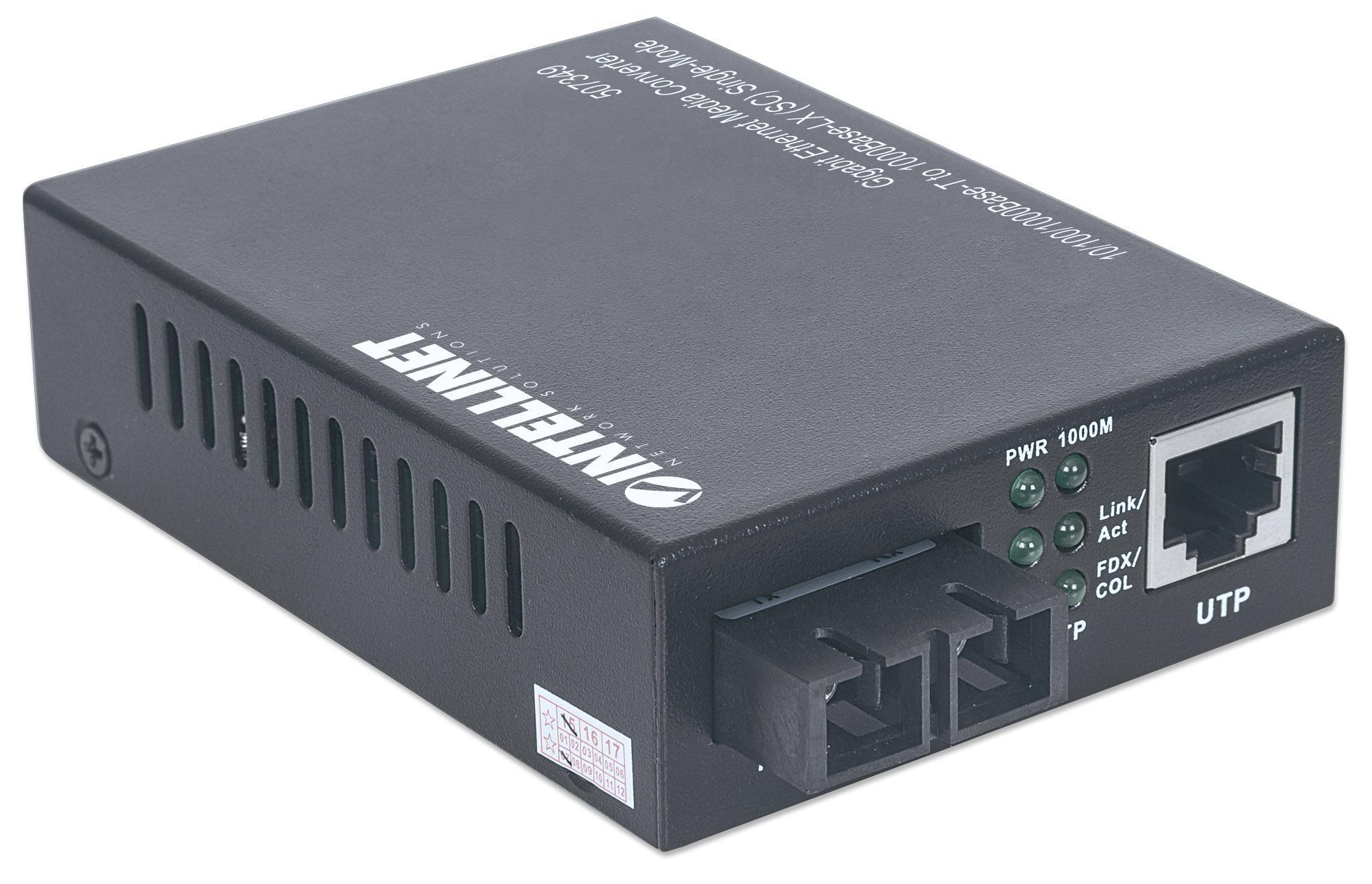 Media Converter Gigabit Ethernet Monomodale - Miniatura 3