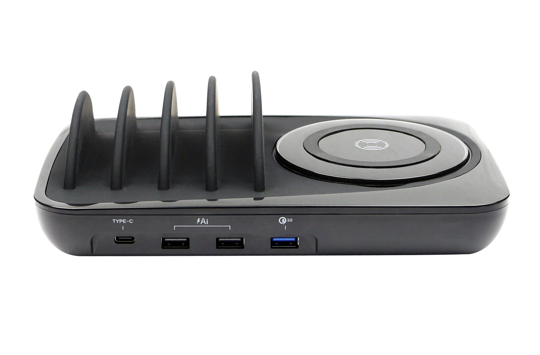 Docking Station USB 5 posti con Caricabatterie Wireless Removibile - Miniatura 3
