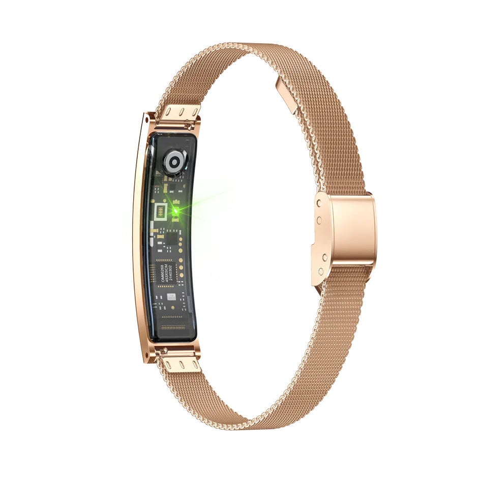 Bracciale Smart Fitness Bluetooth 5.3, Oro - Miniatura 3
