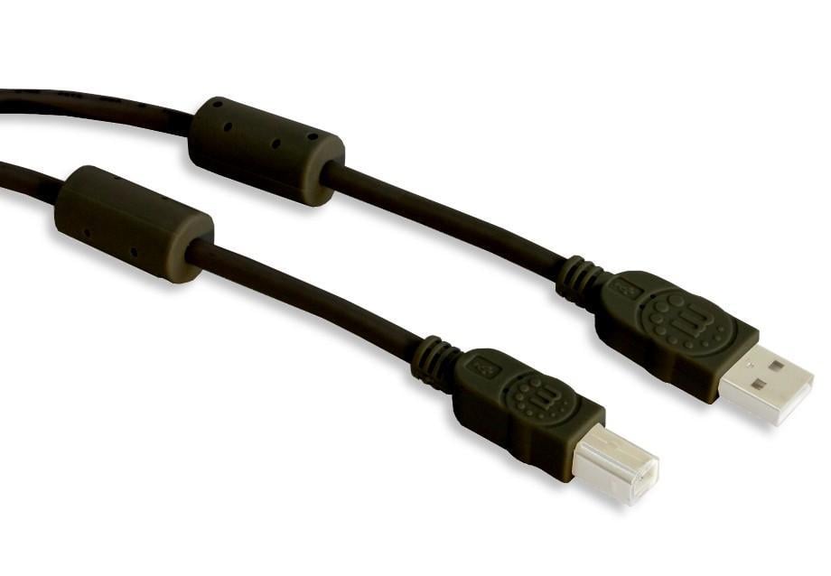 Cavo USB 2.0 A M / B M con Ferrite Doppia Schermatura Nero 3 metri - Miniatura 3