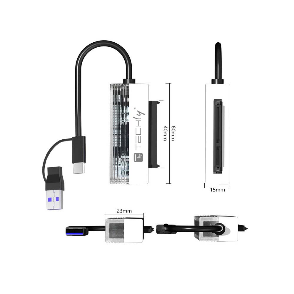 Adattatore USB-C™ USB-A 2 in 1 a SATA 2.5'' - Miniatura 3