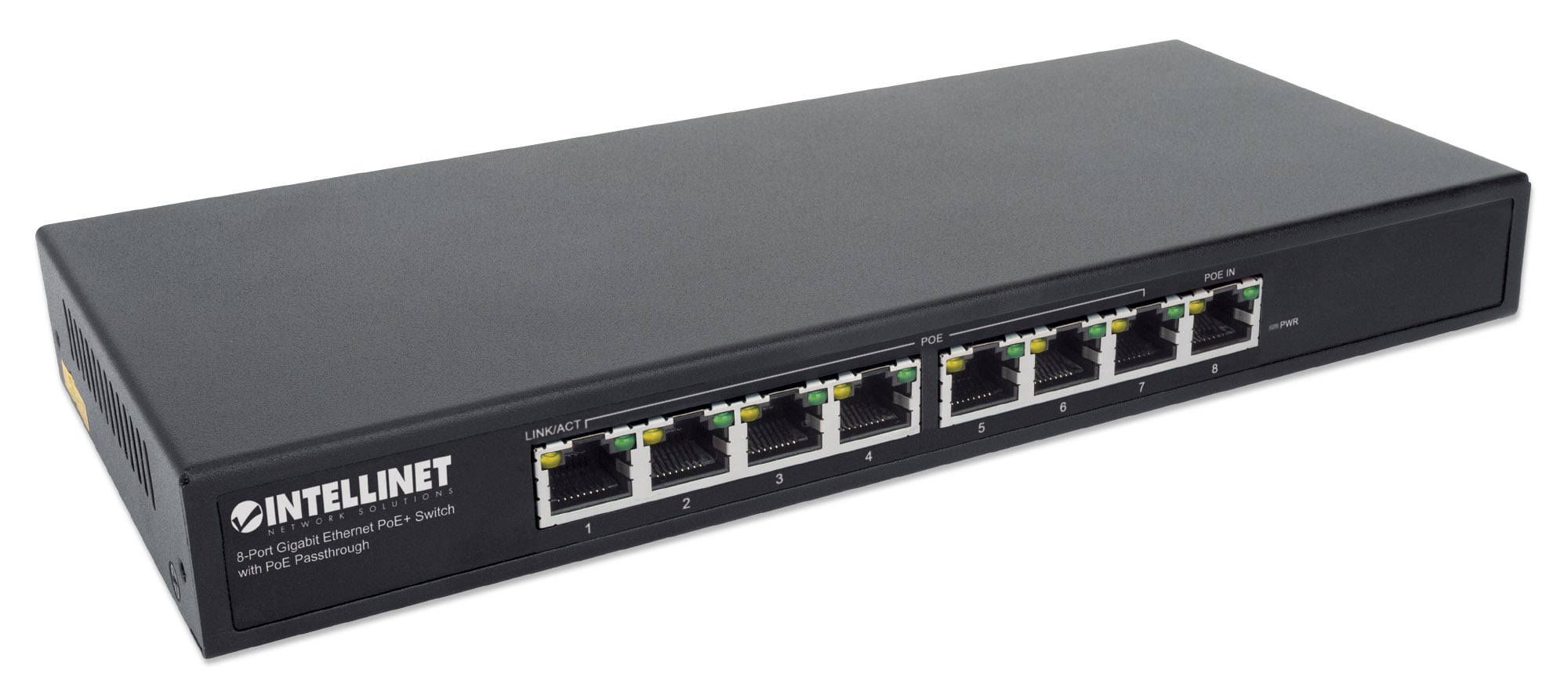 Switch PoE+ Gigabit Ethernet a 8 porte con passthrough PoE - Miniatura 3