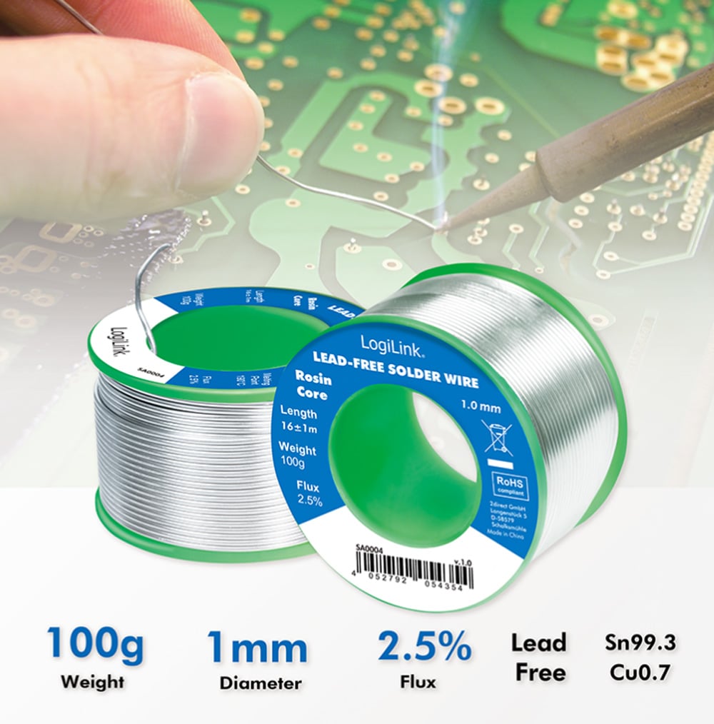 Stagno in Rotolo per Saldatura Senza Piombo Rame 0,7% ø 1 mm 100g - Miniatura 3