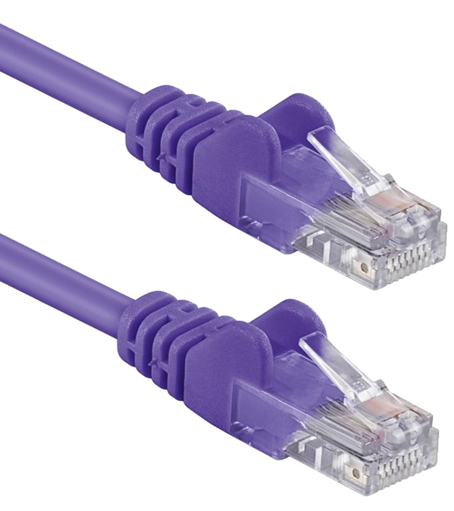 Cavo di rete Patch CCA Cat. 5e Viola UTP 3 mt - Miniatura 3