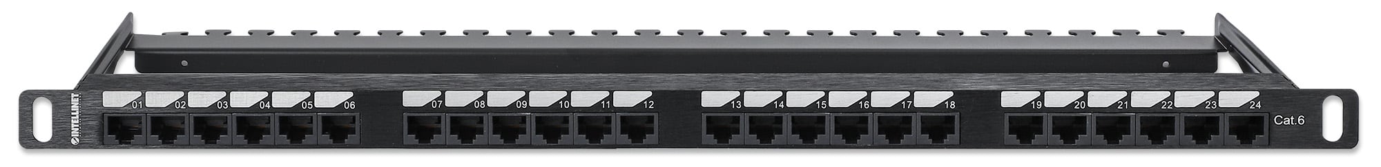 Pannello Patch UTP 24 Posti RJ45 0,5 U Cat. 6 Nero - Miniatura 3