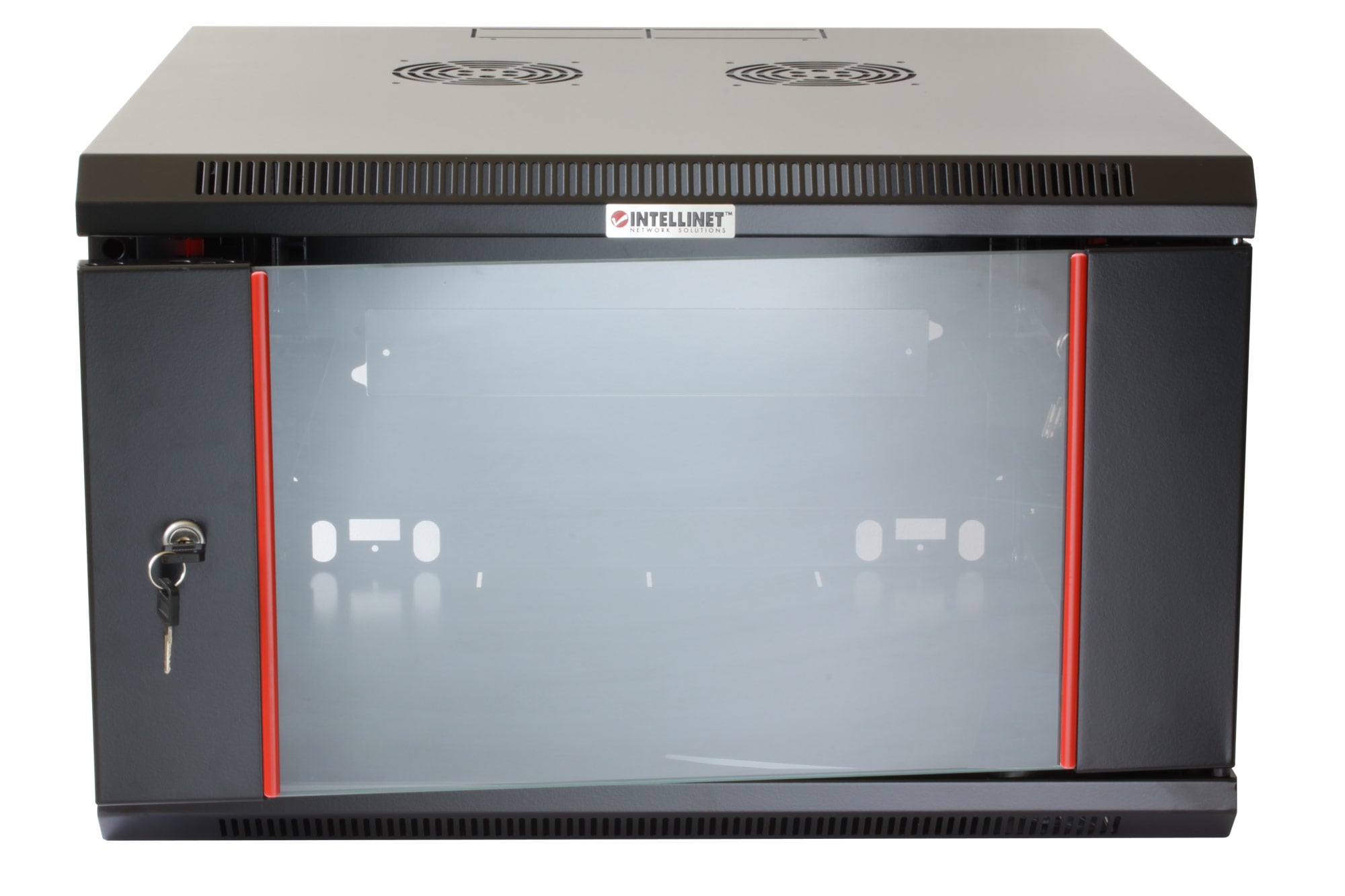 Armadio Rack 19'' a muro 9 unità sezione unica prof. 600mm Nero - Miniatura 3