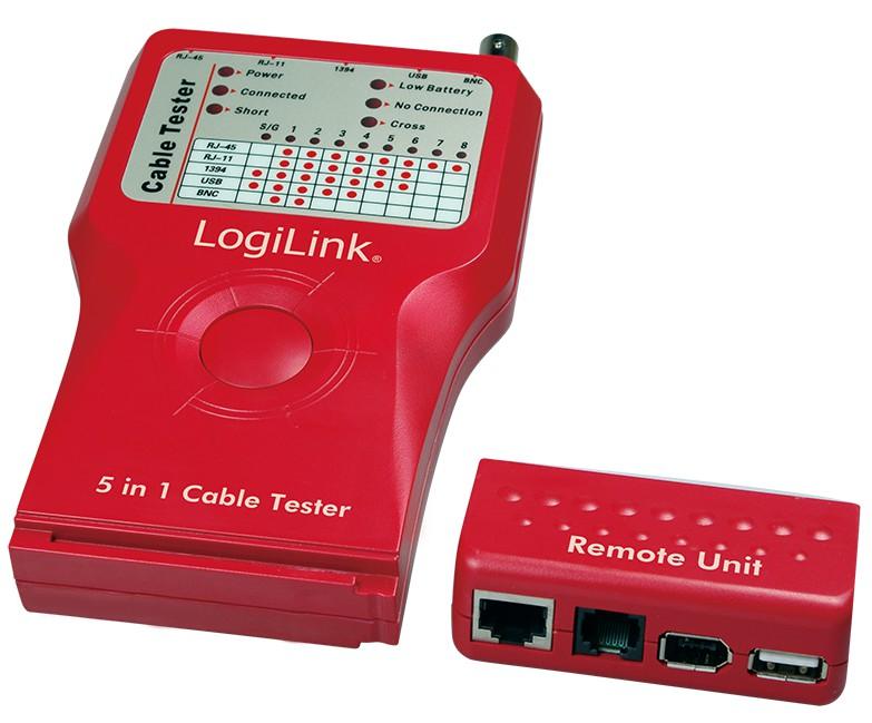 Tester di Rete per Cavi Firewire RJ45 Cat. 5 e 6, ISDN, USB e BNC - Miniatura 3