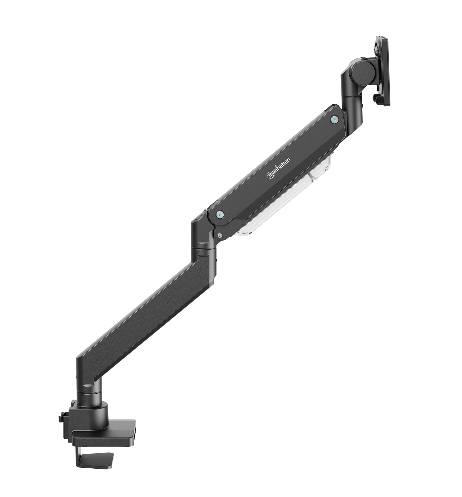 Supporto da Tavolo per Monitor Singolo 17-57'' con Molla a Gas in Alluminio Ultra Resistente con Porte USB - Miniatura 3