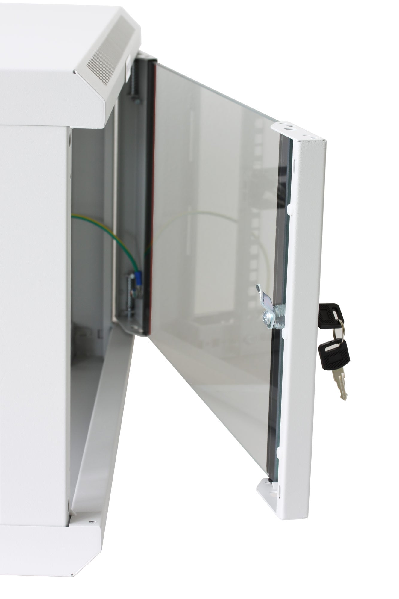 Armadio Rack 19'' a muro 9 unità sezione unica prof. 450mm Grigio - Miniatura 3