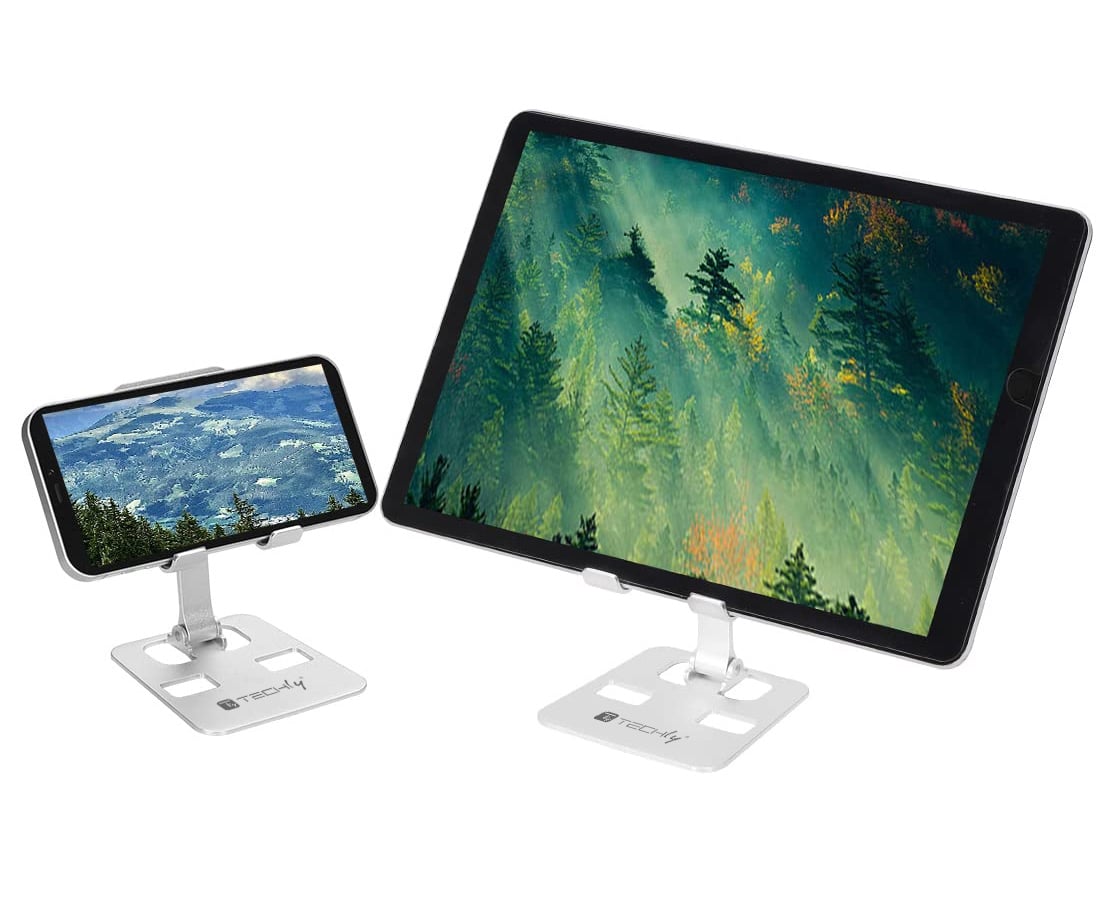 Supporto Universale Porta Smartphone e Tablet Regolabile e Pieghevole - Miniatura 3