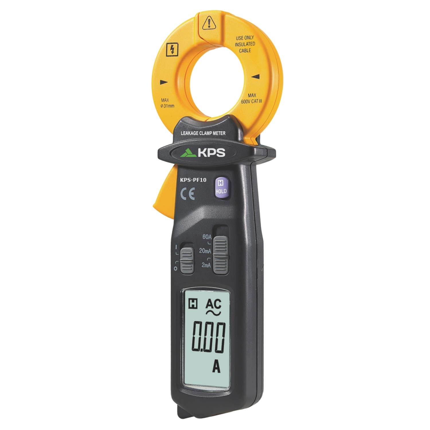 Pinza Amperometrica Digitale AC 60A 2000 Counts CAT III 600V, KPS-PF10 - Miniatura 3