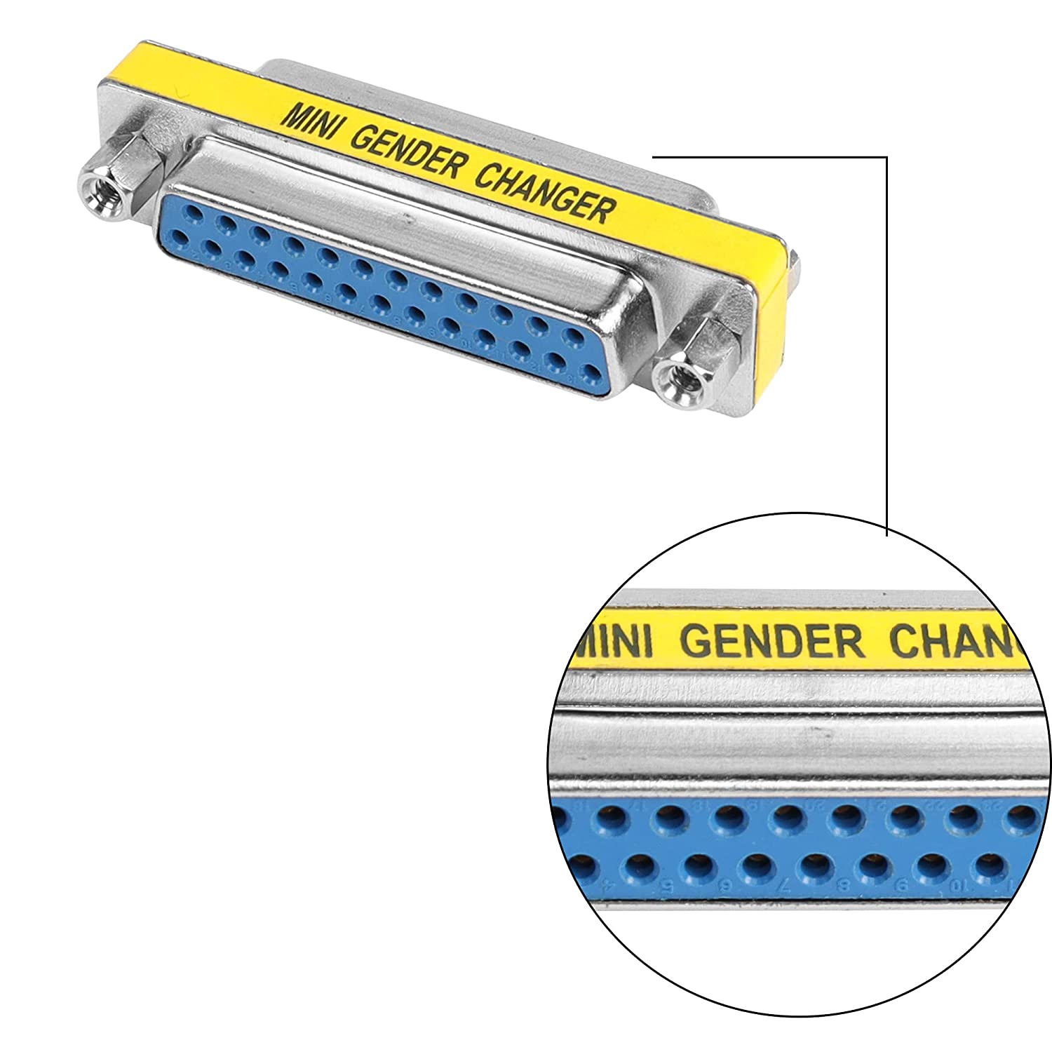 Adattatore Mini Gender Changer DB25 F/F - Miniatura 3