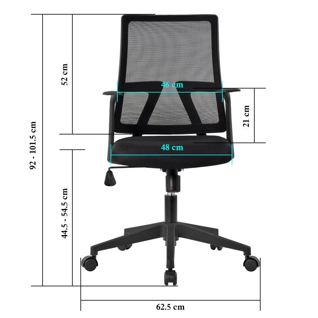 Sedia da Ufficio con Seduta Imbottita e Schienale in Tessuto High Tech - Miniatura 3